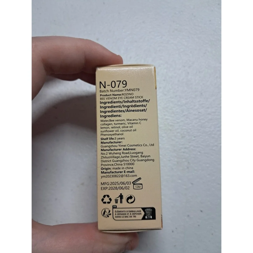 Rozino Bee Venom Eye Cream Stick Lift & Firming Makanu Honey Collagen 3.8g N-079